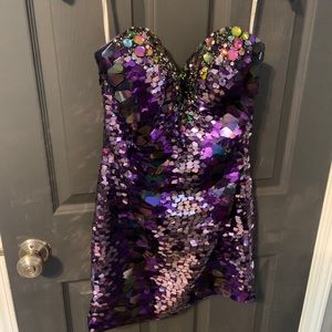 Purple Sequin Dress
